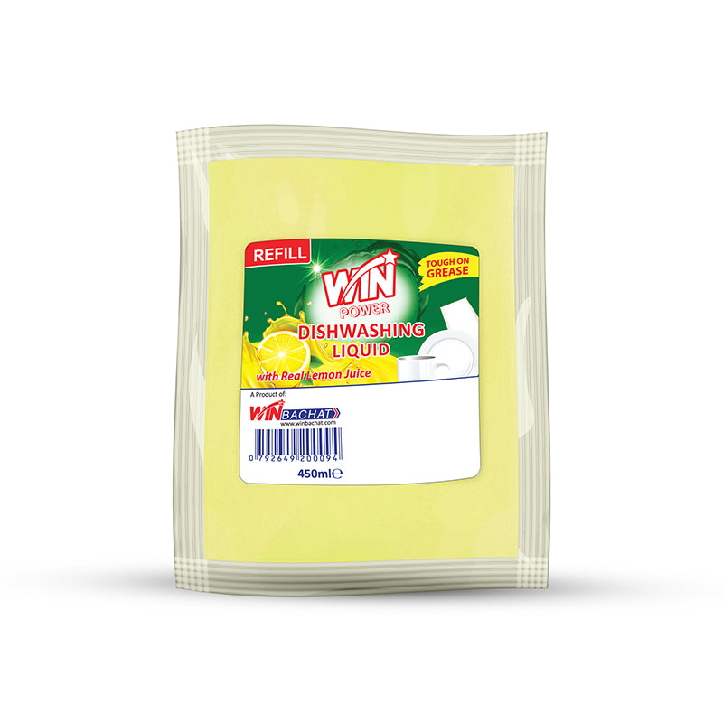 WIN POWER DISH WASHING LIQUID 450ml (WIN BACHAT)