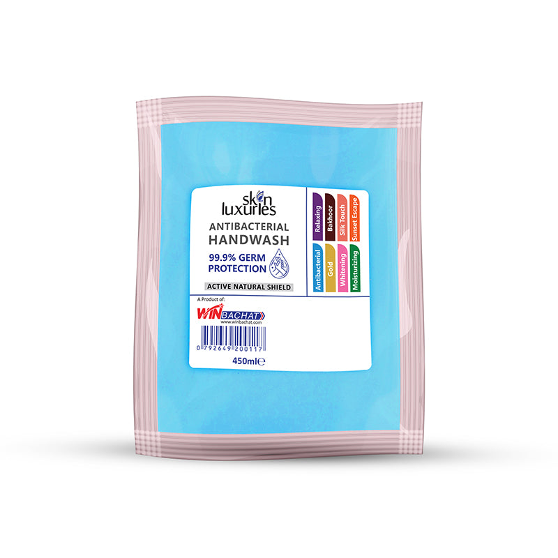 SKIN LUXURIES HAND WASH ANTIBACTERIAL POUCH 450ml (WIN BACHAT)