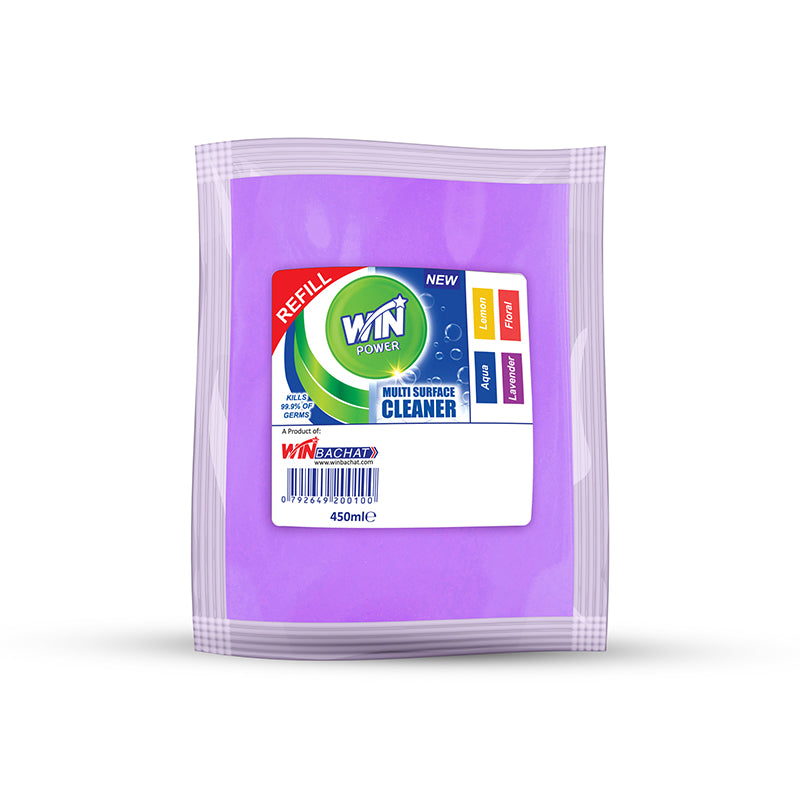 WIN POWER MULTI-PURPOSE CLEANER LAVENDER 450ml (WIN BACHAT)