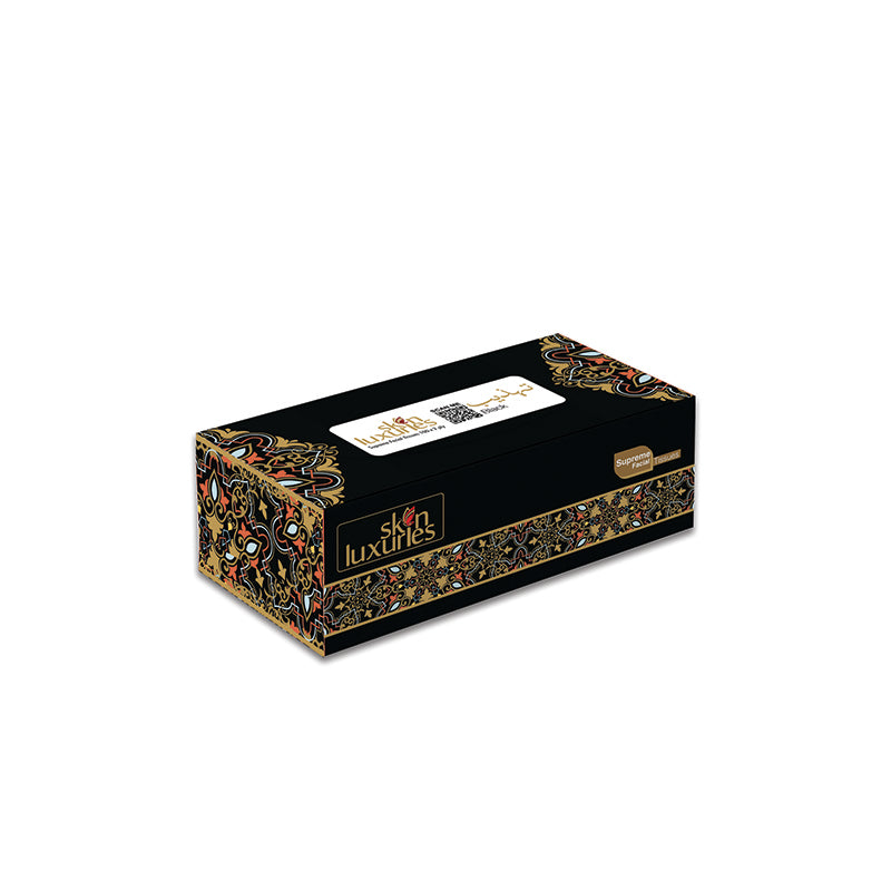 SKIN LUXURIES SUPREME FACIAL TISSUES (100 X 2 PLY) - BLACK TEHZEEB (WIN BACHAT)
