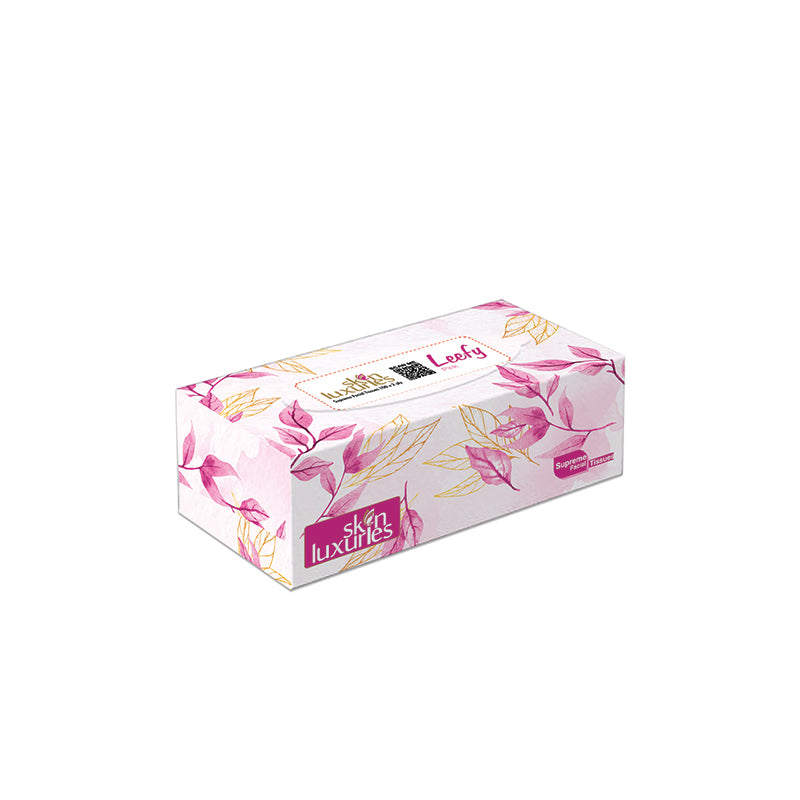 SKIN LUXURIES SUPREME FACIAL TISSUES (100 X 2 PLY) - LEEFY PINK (WIN BACHAT)