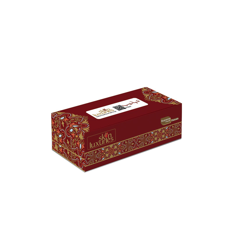SKIN LUXURIES SUPREME FACIAL TISSUES (100 X 2 PLY) - RED TEHZEEB (WIN BACHAT)