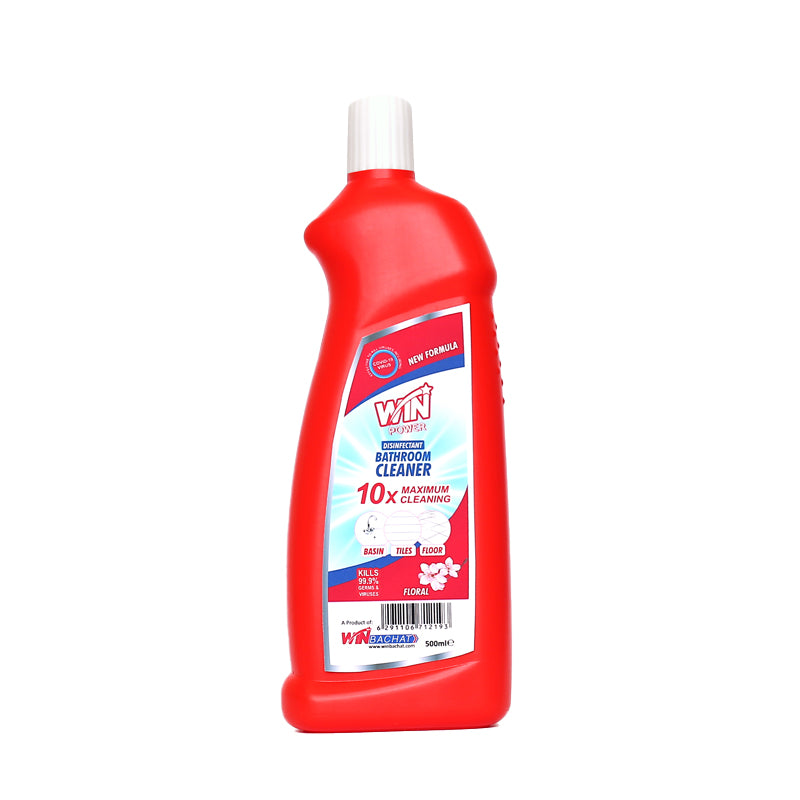 WIN POWER BATHROOM CLEANER (BLEACH BASED - FLORAL) - 500ml (WIN BACHAT)