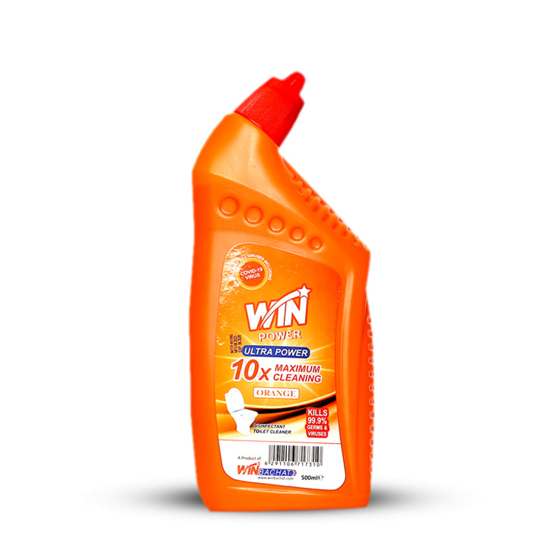 WIN POWER TOILET BOWL CLEANER ORANGE - 500ml (WIN BACHAT)