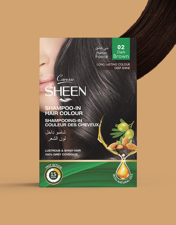 Sheen Hair Colour Shampoo Bottle (Dark Brown)
