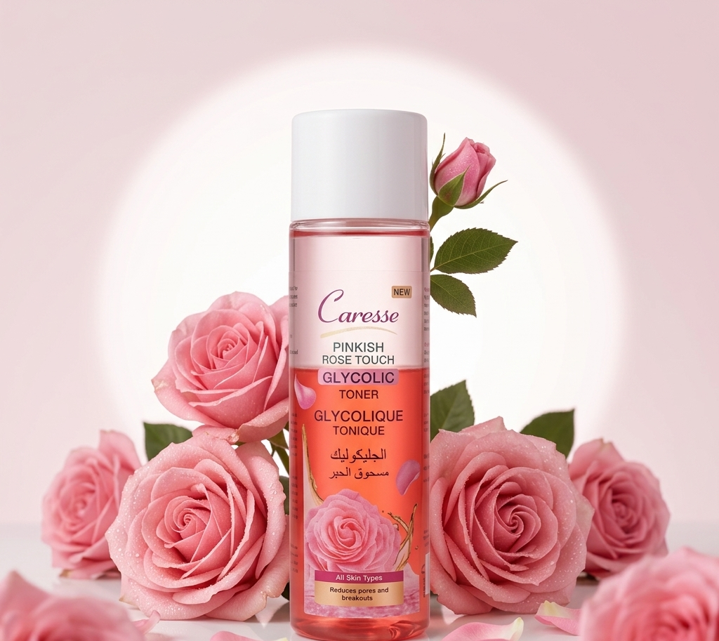 CARESSE ROSE BI PHASE GLYCOLIC TONER+CLEANSER
