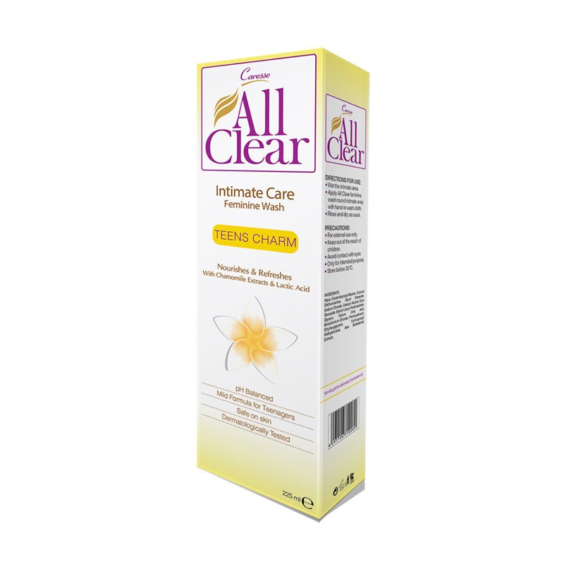 Best ALL CLEAR TEEN CHARMS INTIMATE WASH - 225ml Online In Pakistan - Feminine Care