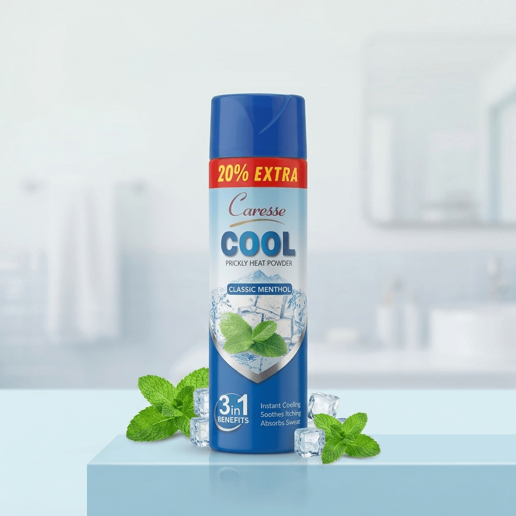 Best Caresse Cool Prickly Heat Powder Classic Menthol Online In Pakistan - Stancos (Private) Limited
