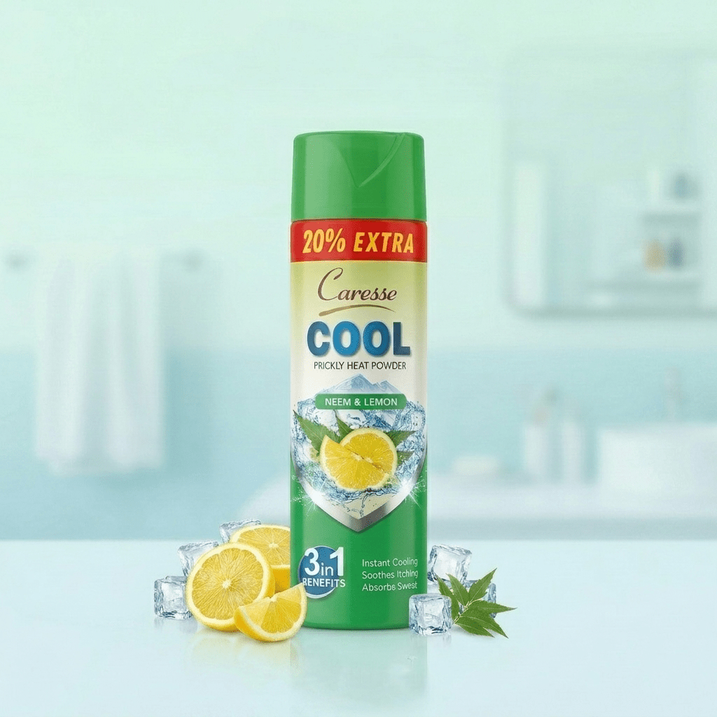 Best Caresse Cool Prickly Heat Powder Neem & Lemon Online In Pakistan - Stancos (Private) Limited