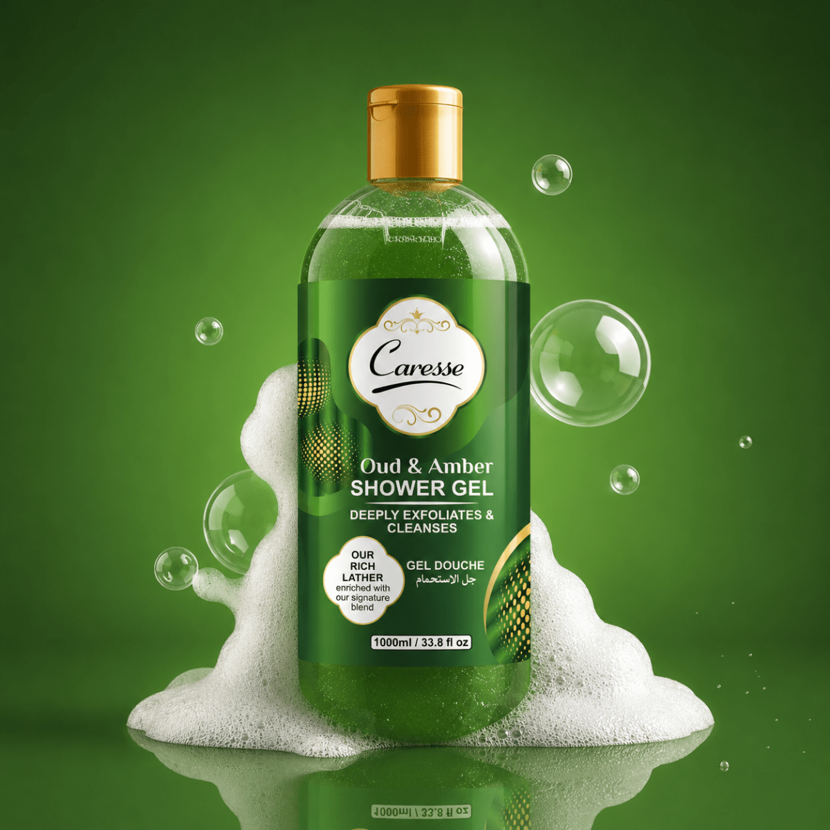 Best Caresse Oud & Amber Shower Gel - 1000 ML Online In Pakistan - Caresse