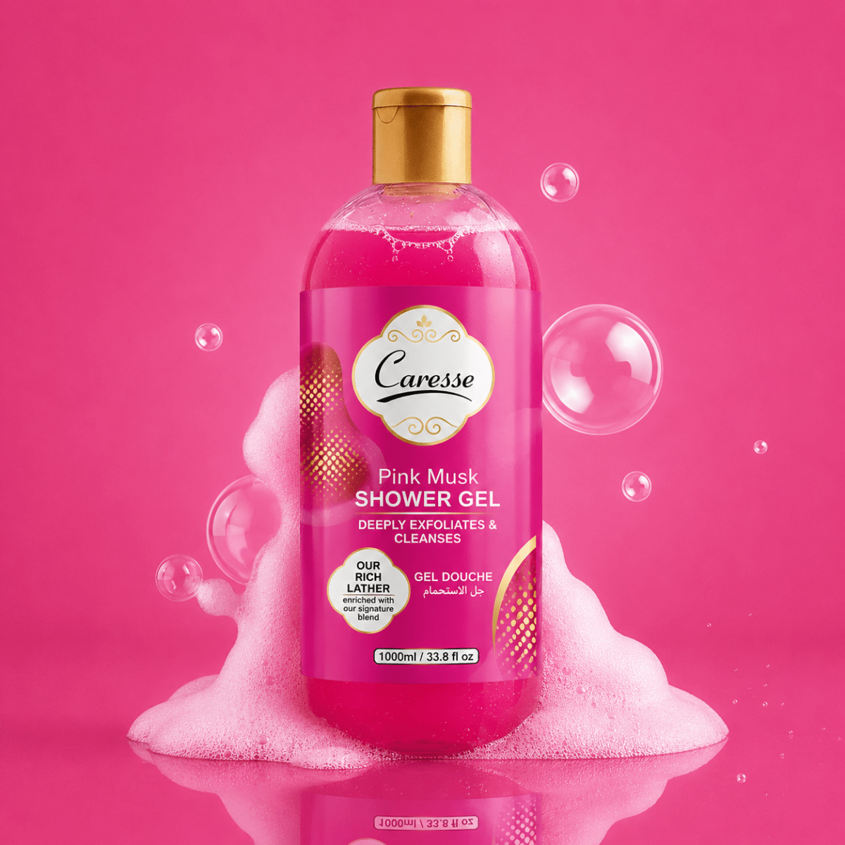 Best Caresse Pink Musk Shower Gel - 1000 ML Online In Pakistan - Caresse
