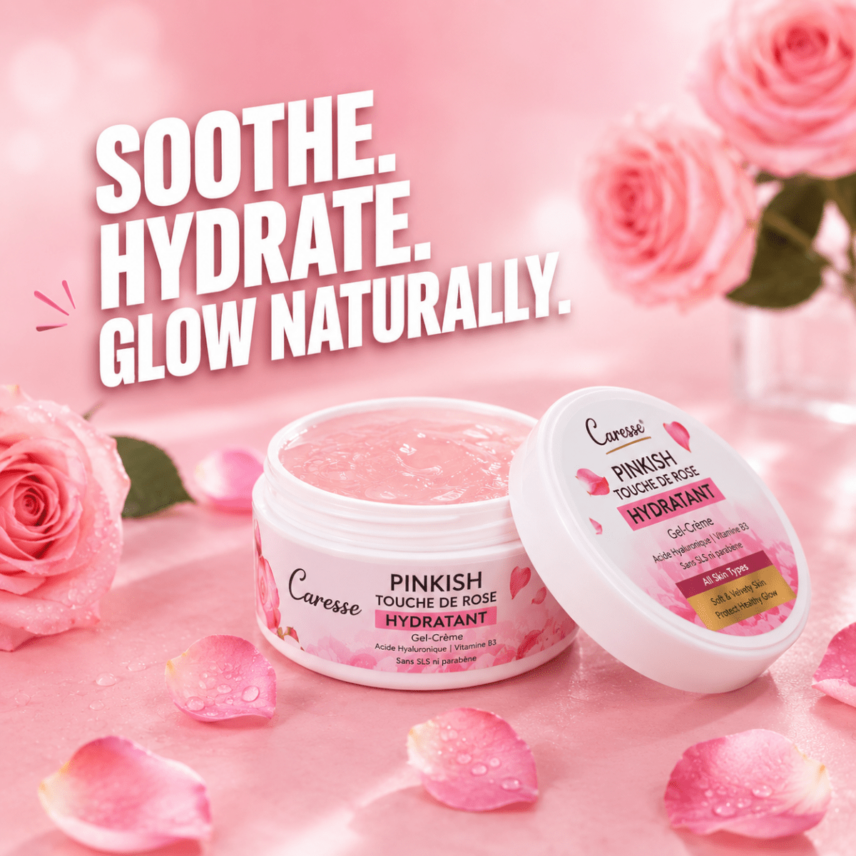 Best Caresse Rose Moisturizing Gel Cream - 125 gm Online In Pakistan - Caresse