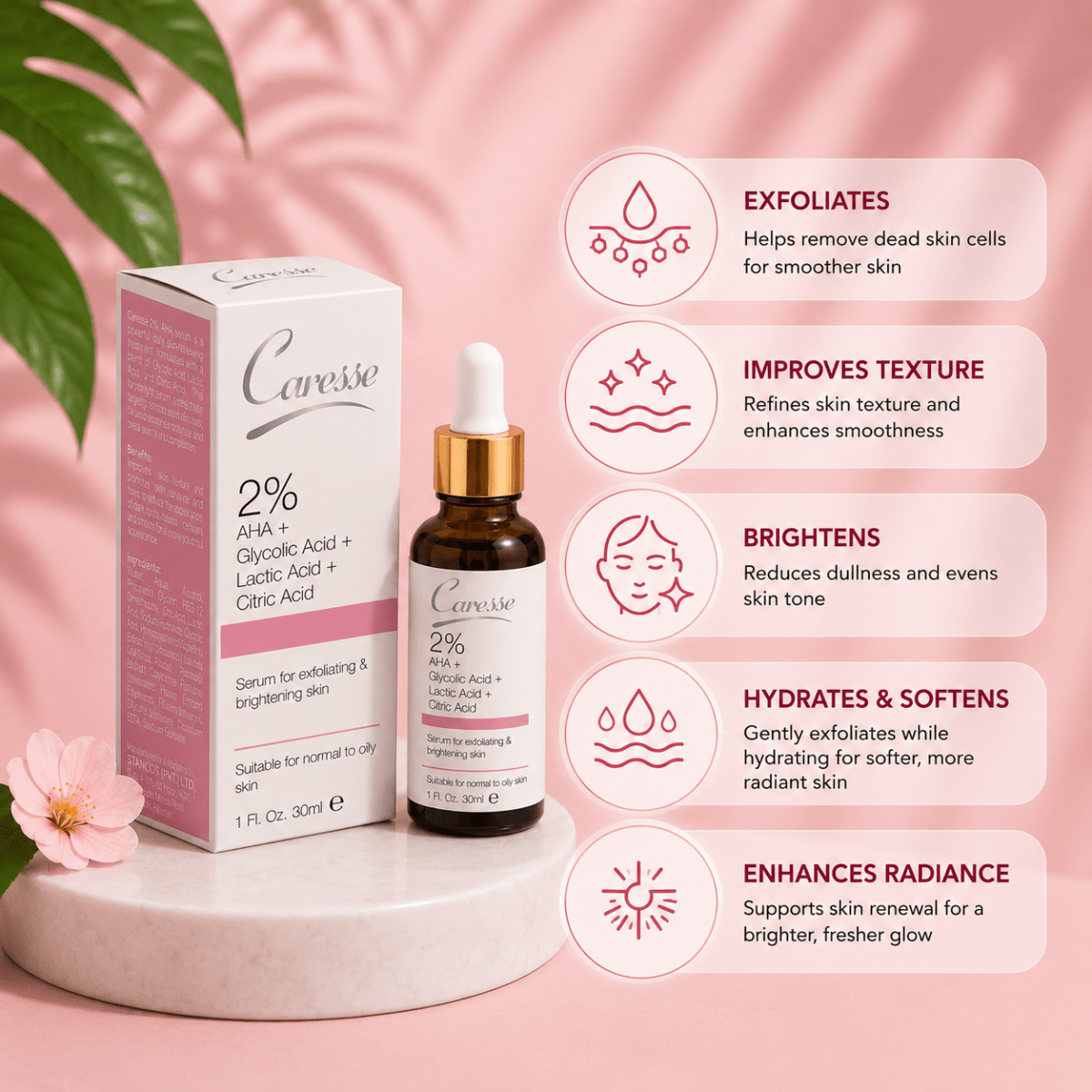 Best Caresse Serum AHA 2% - 30 Ml Online In Pakistan - Caresse