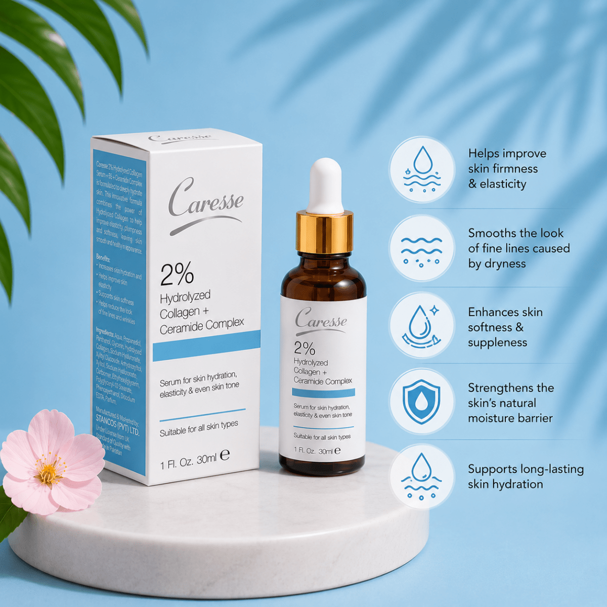 Best Caresse Serum Hydrolyzed Collagen 2% - 30 Ml Online In Pakistan - Caresse