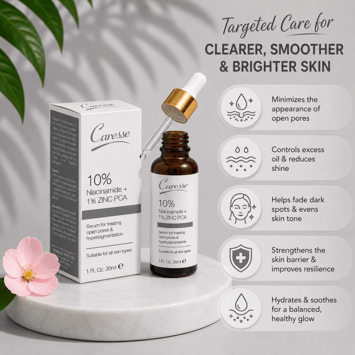 Best Caresse Serum Niacinamide 10% - 30 Ml Online In Pakistan - Caresse