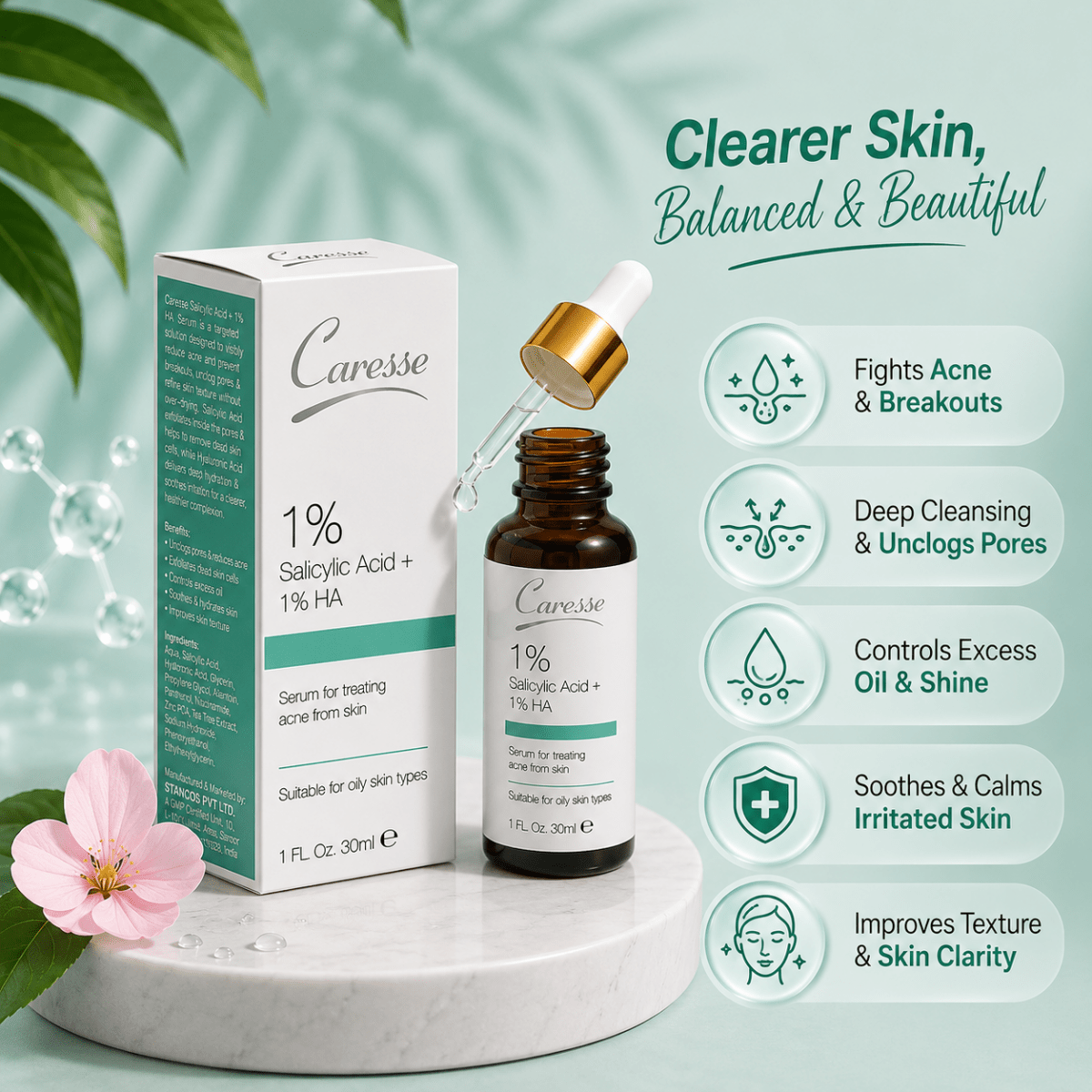 Best Caresse Serum Salicylic Acid 1% - 30 Ml Online In Pakistan - Caresse