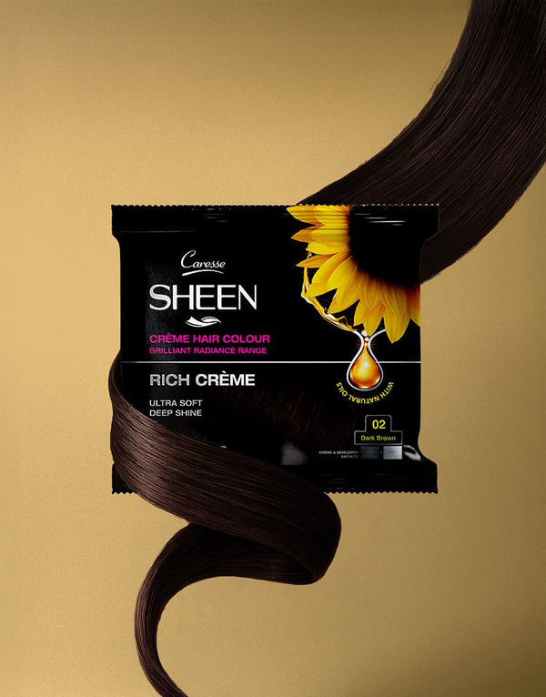 Best Crème Hair Colour Sachet – Dark Brown 02 Online In Pakistan - Sheen
