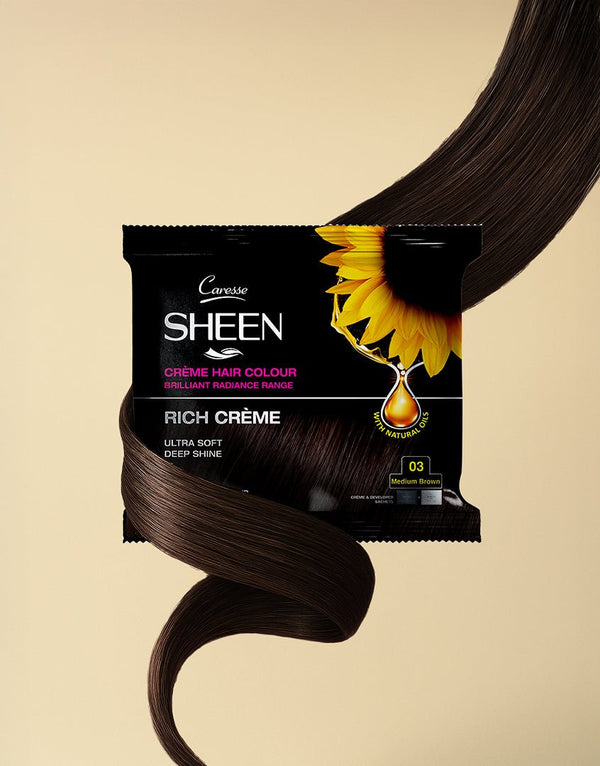 Best Crème Hair Colour Sachet – Medium Brown 03 Online In Pakistan - Sheen
