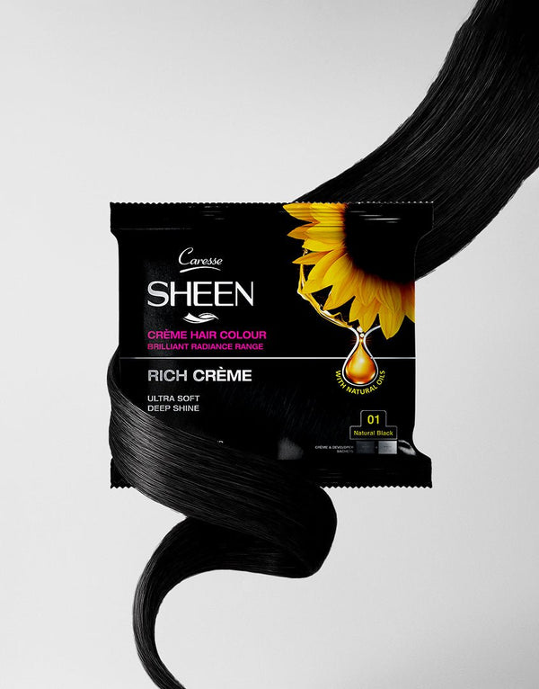 Best Crème Hair Colour Sachet – Natural Black 01 Online In Pakistan - Sheen