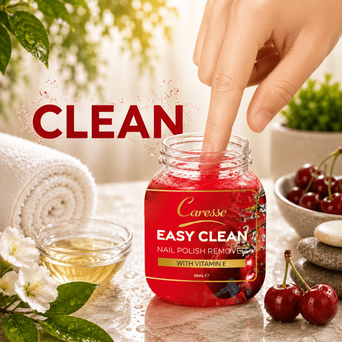 Best Easy Clean Nail Polish Remover Cherries Online In Pakistan - Caresse