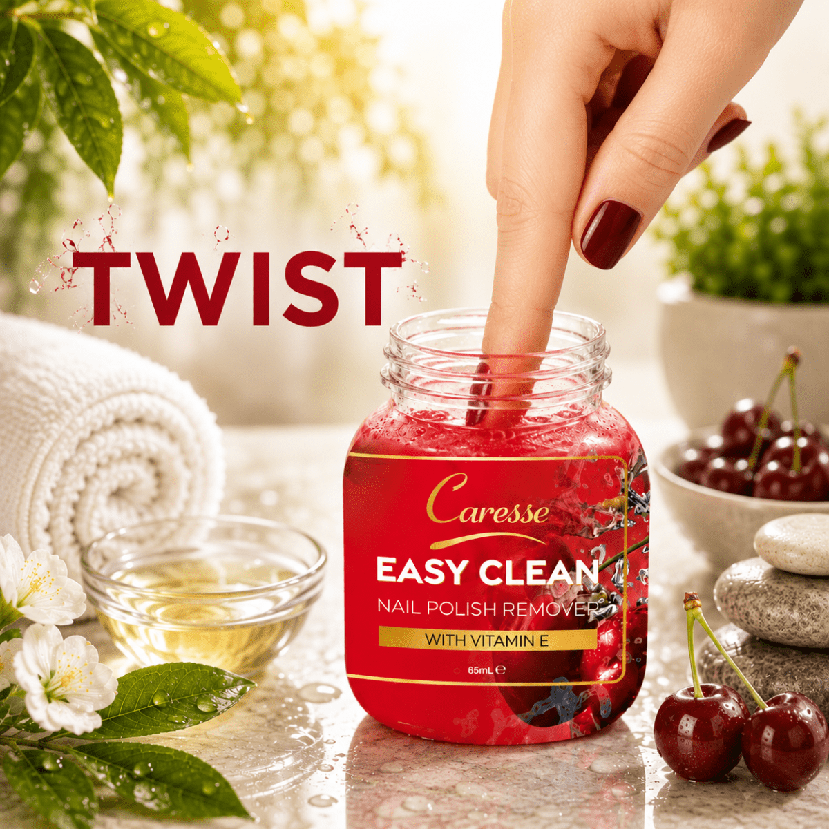 Best Easy Clean Nail Polish Remover Cherries Online In Pakistan - Caresse