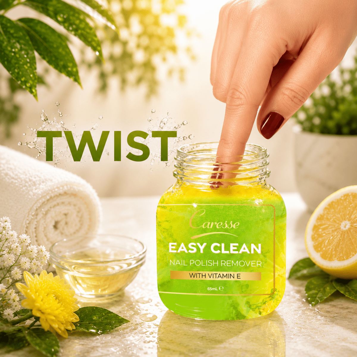 Best Easy Clean Nail Polish Remover Lemon Online In Pakistan - Caresse