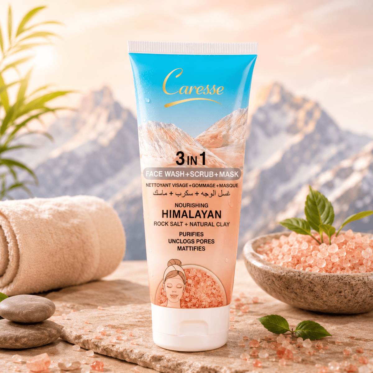 Best Himalayan Rock Salt + Natural Clay 3in1 - 100ml Online In Pakistan - Caresse