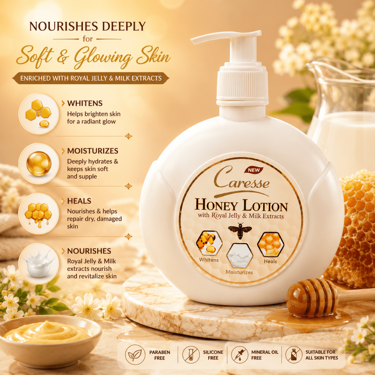 Best Honey Lotion Online In Pakistan - Caresse