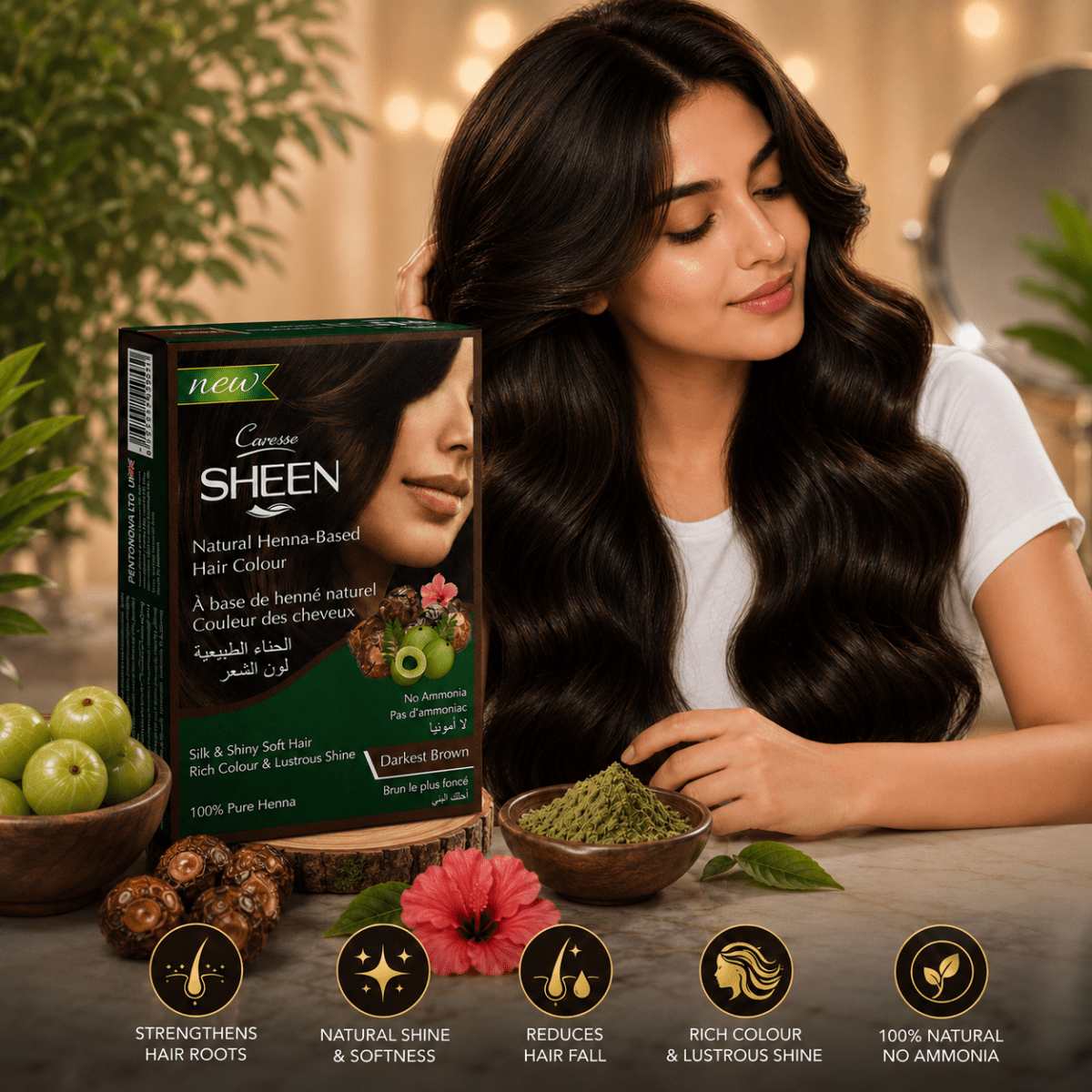 Best Natural Henna Based Hair Colour Dark Brown 1-PC PACK Online In Pakistan - Natural Heena