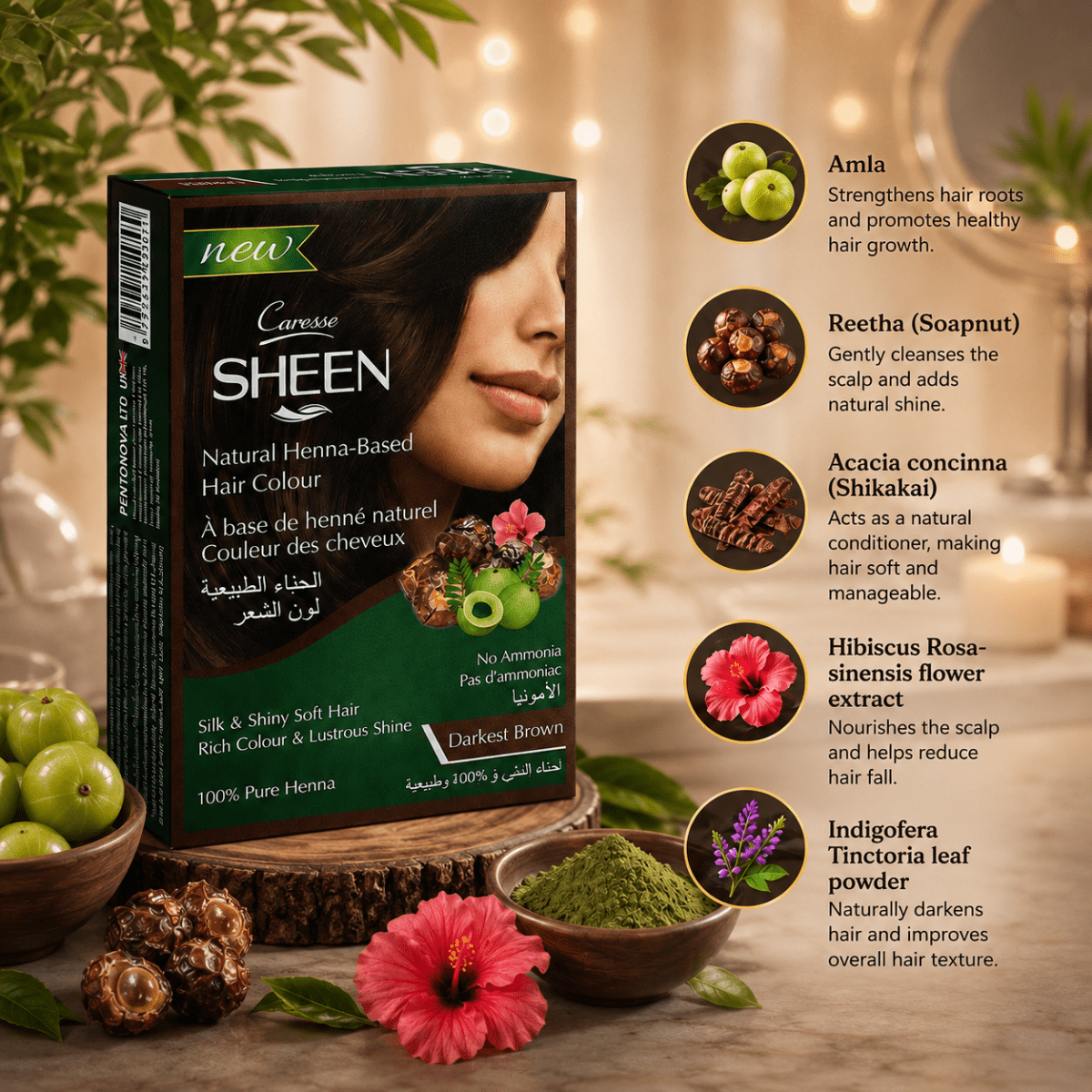 Best Natural Henna Based Hair Colour Dark Brown 1-PC PACK Online In Pakistan - Natural Heena