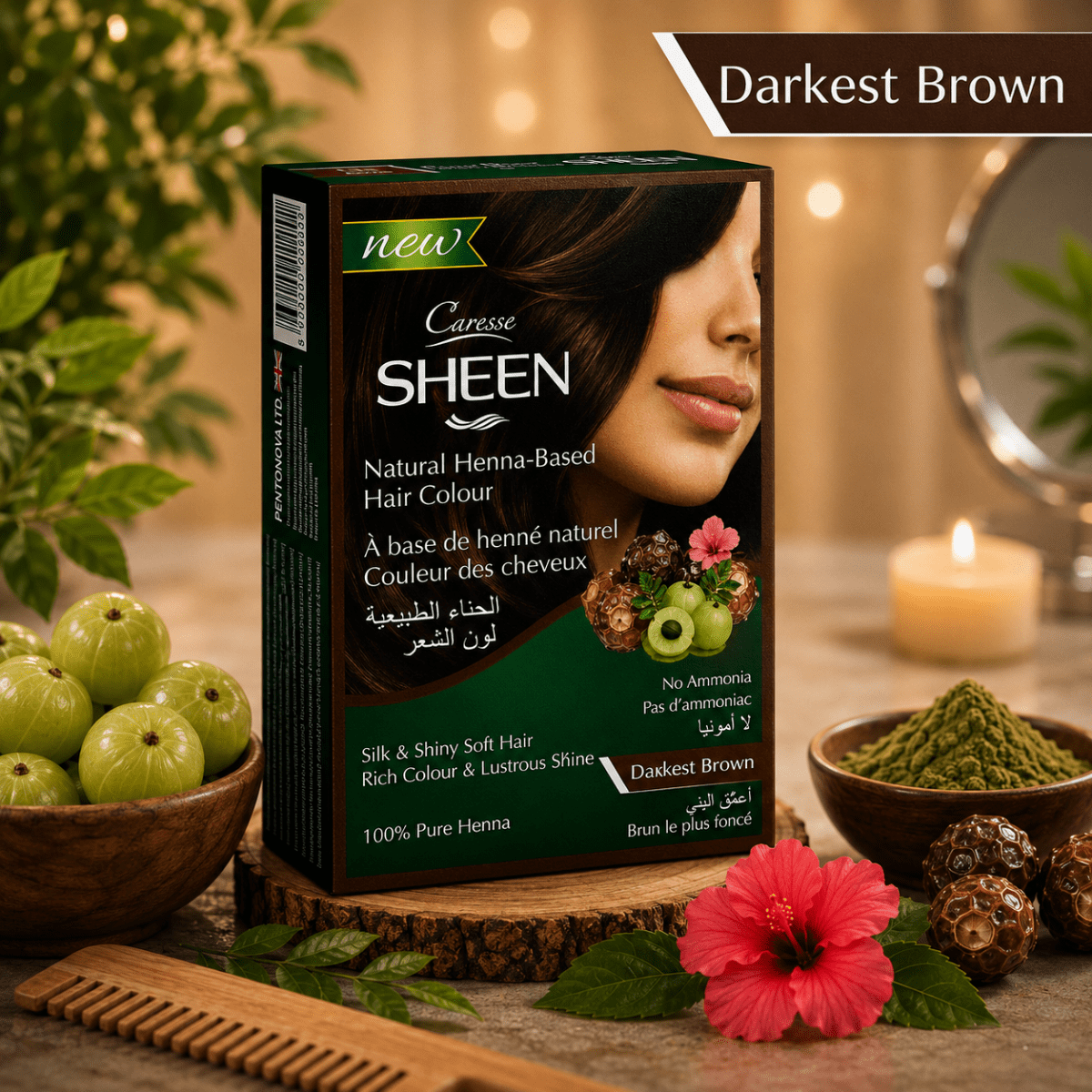 Best Natural Henna Based Hair Colour Dark Brown 1-PC PACK Online In Pakistan - Natural Heena