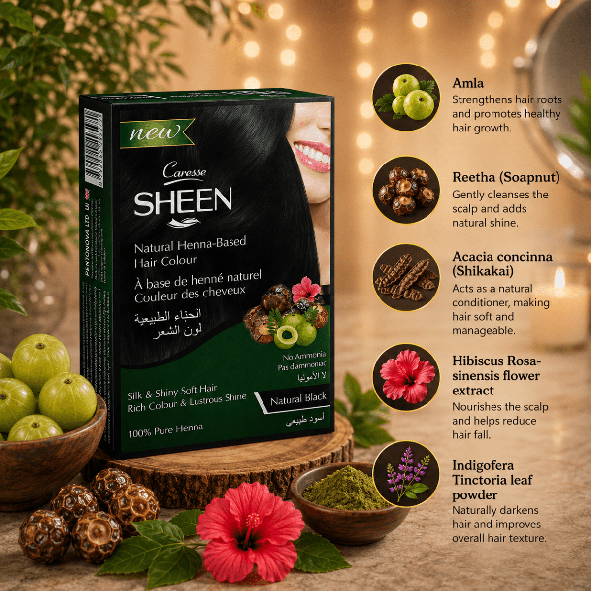 Best Natural Henna Based Hair Colour Natural Black 1-PC PACK Online In Pakistan - Natural Heena