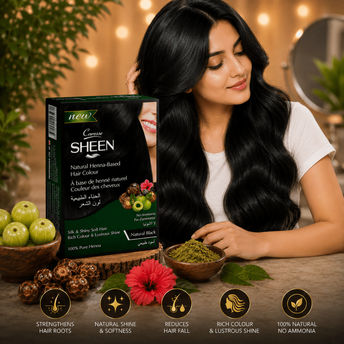 Best Natural Henna Based Hair Colour Natural Black 1-PC PACK Online In Pakistan - Natural Heena