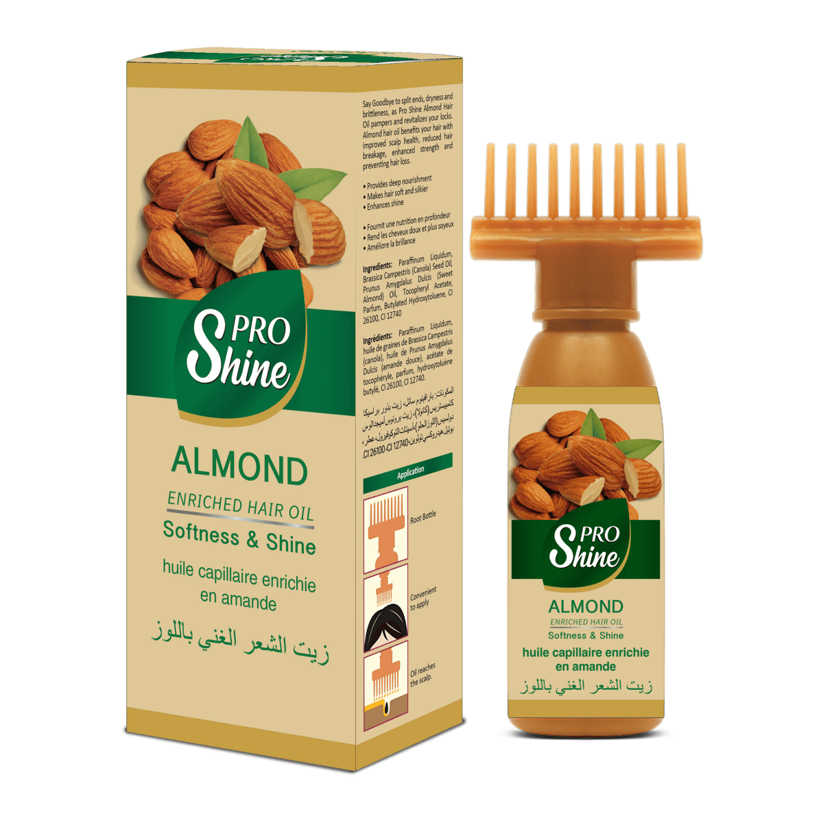 Best PRO SHINE HAIR OIL ALMOND - 120ml (WIN BACHAT) Online In Pakistan - Win Bachat