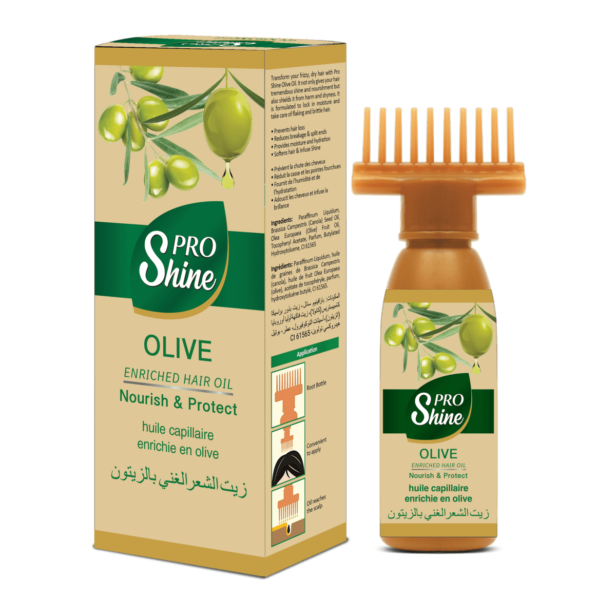Best PRO SHINE HAIR OIL OLIVE - 120ml (WIN BACHAT) Online In Pakistan - Win Bachat