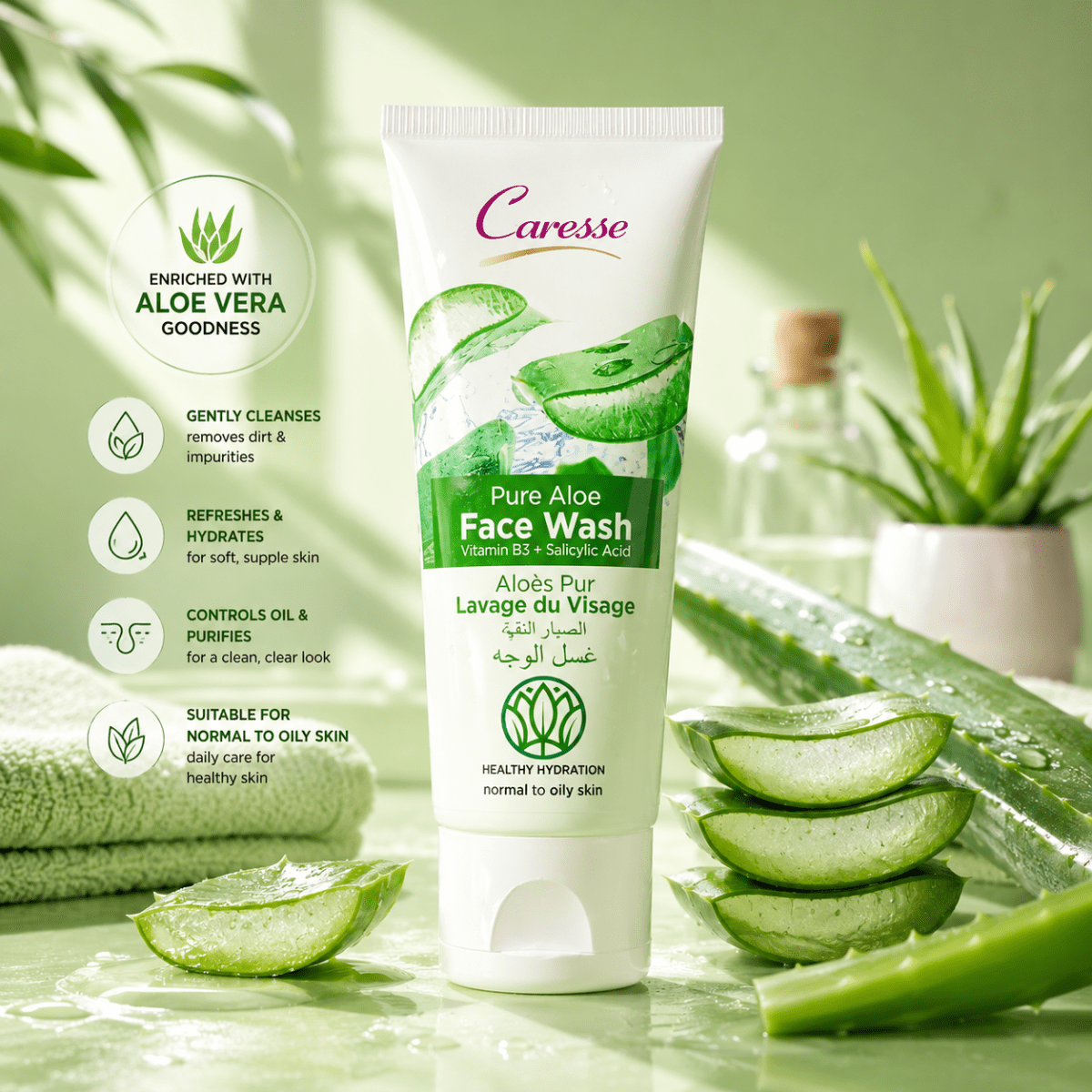 Best Pure Aloe Face Wash - 100ml Online In Pakistan - Caresse
