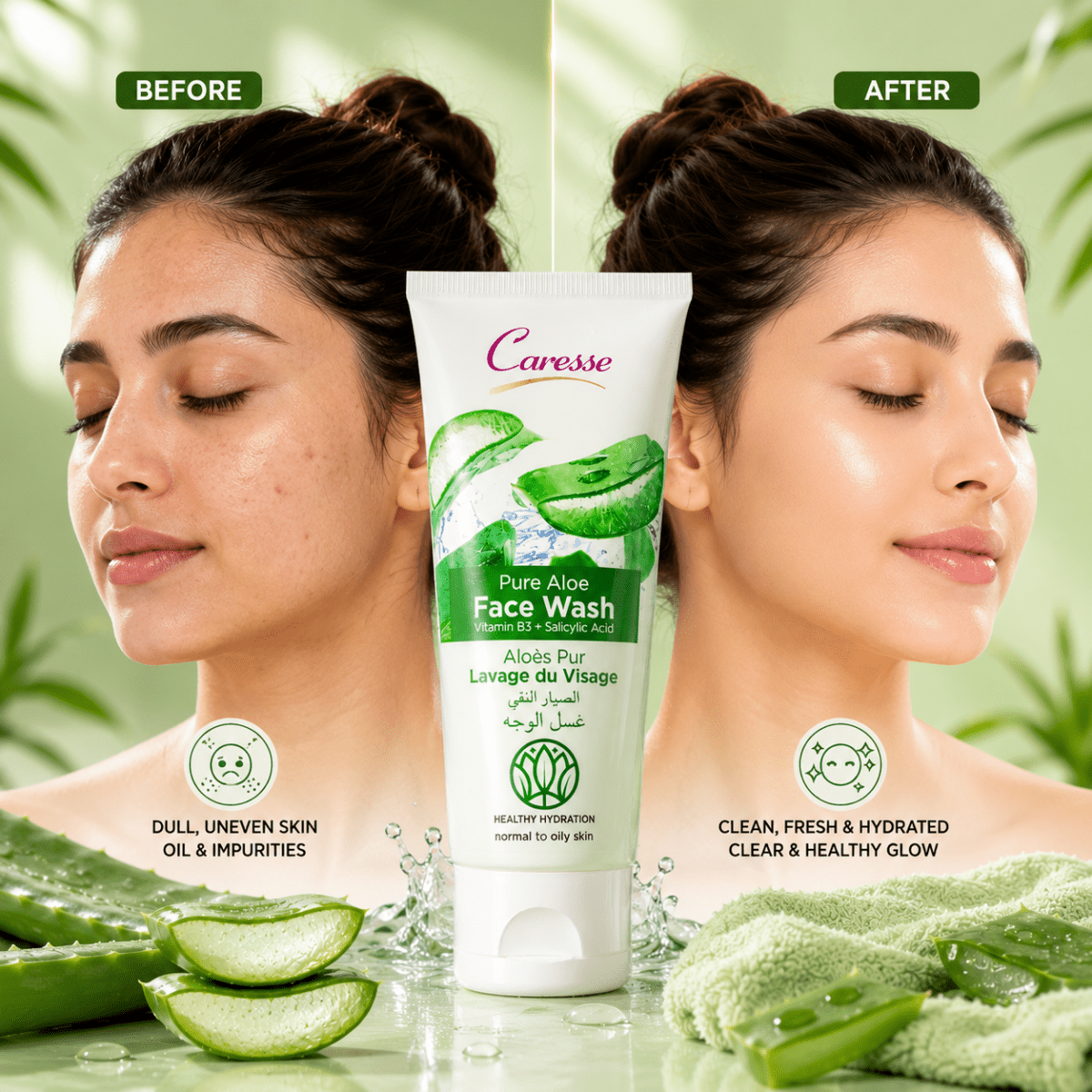 Best Pure Aloe Face Wash - 100ml Online In Pakistan - Caresse