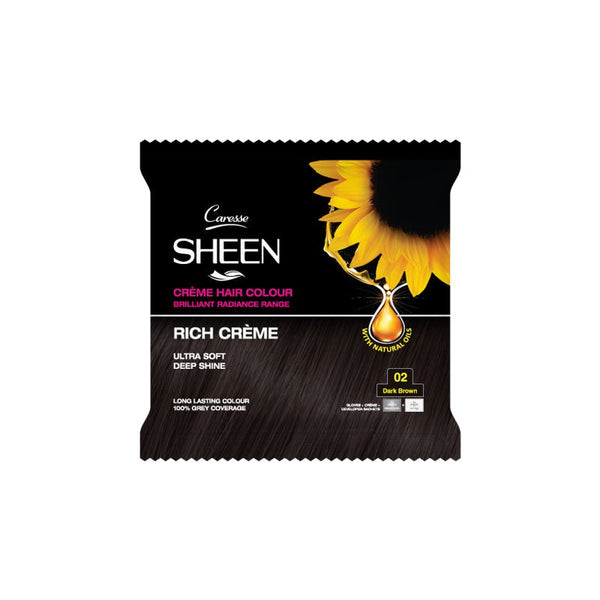 Best Crème Hair Colour Sachet – Dark Brown 02 Online In Pakistan - Sheen