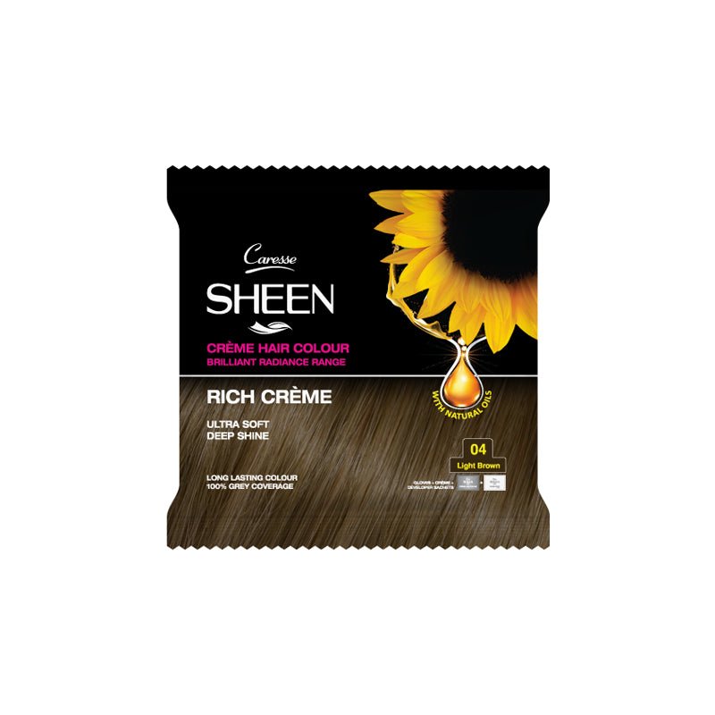 Best SHEEN Crème Hair Colour Sachet – Light Brown 04 Online In Pakistan - Cream Hair Color