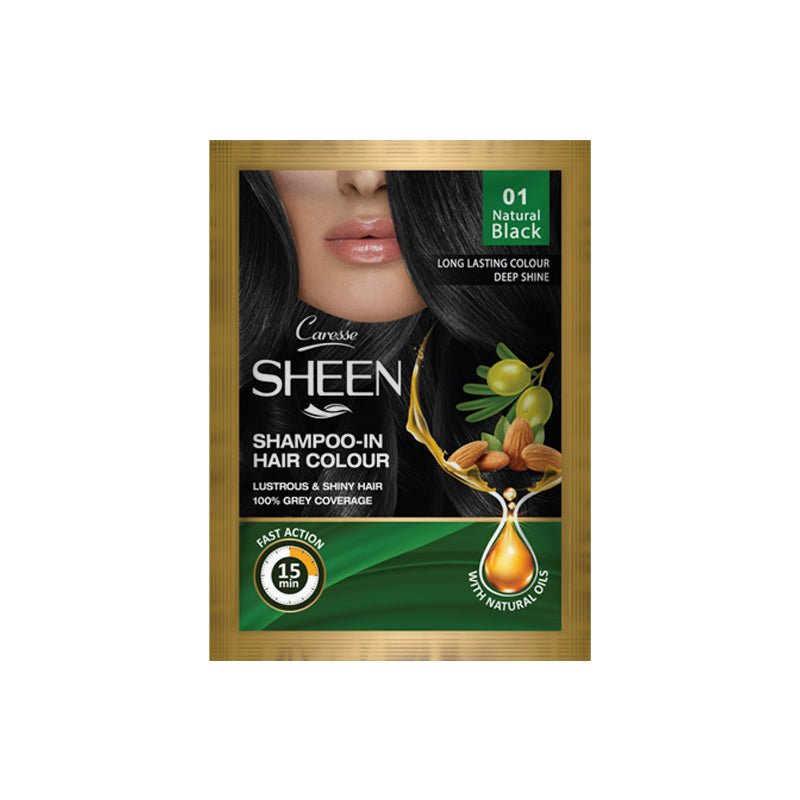 Best Sheen Shampoo-In Hair Colour - Natural Black 01 Online In Pakistan - Shampoo-In Hair Color
