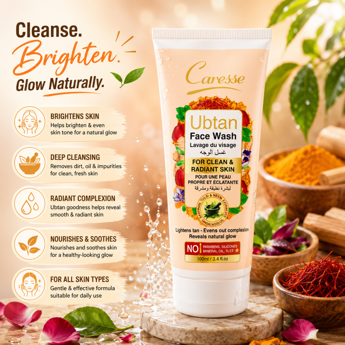 Best Ubtan Facewash - 100ml Online In Pakistan - Caresse