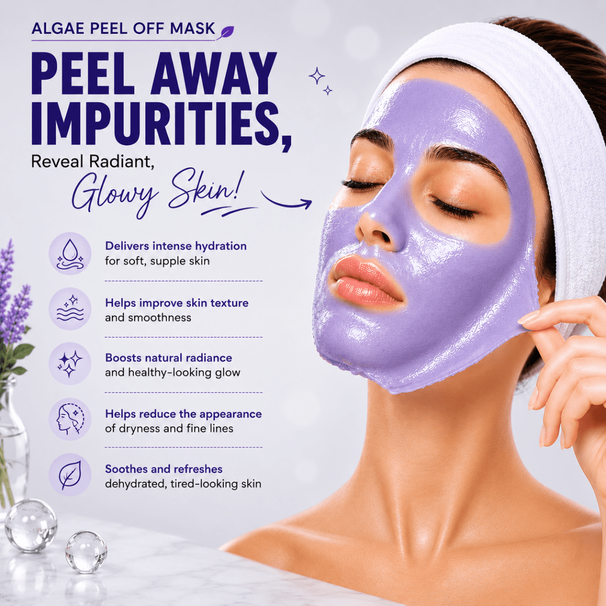 Best White Miracle Algae Peel Off Mask – Hyaluronic Acid Online In Pakistan - White Miracle