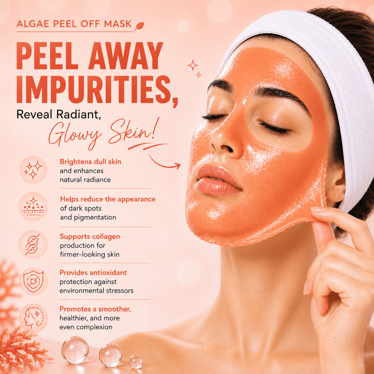 Best White Miracle Algae Peel Off Mask – Vitamin C Online In Pakistan - White Miracle
