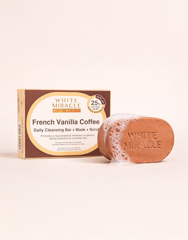 Best WHITE MIRACLE FACIAL BAR FRENCH VANILLA COFFEE - 65 g Online In Pakistan - Caresse