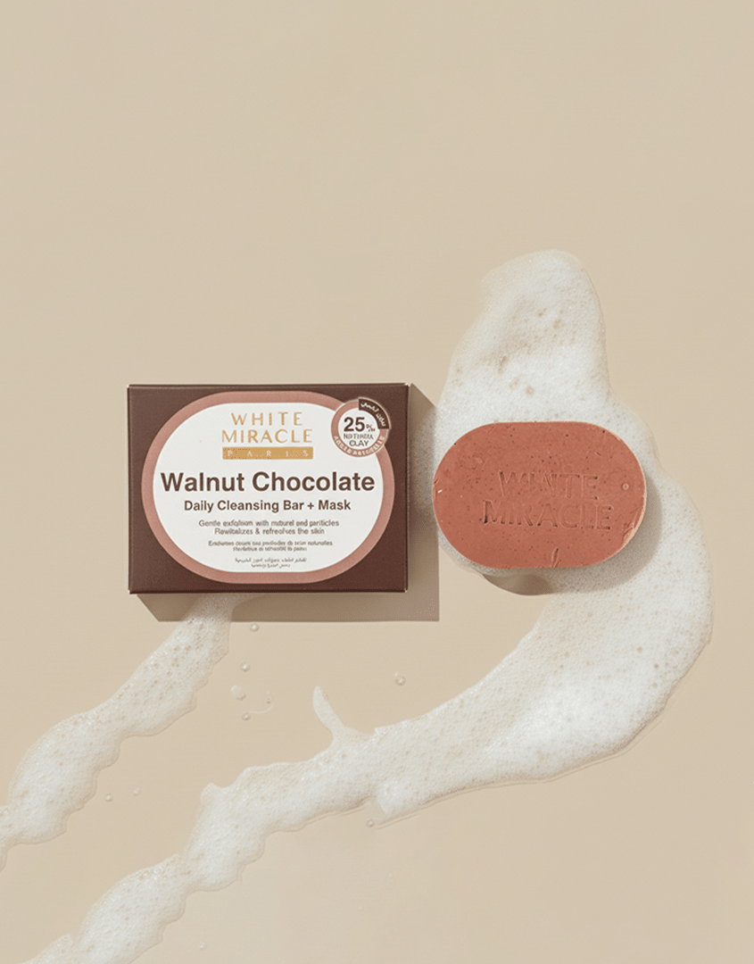 Best WHITE MIRACLE FACIAL BAR WALNUT CHOCOLATE - 65 g Online In Pakistan - Caresse