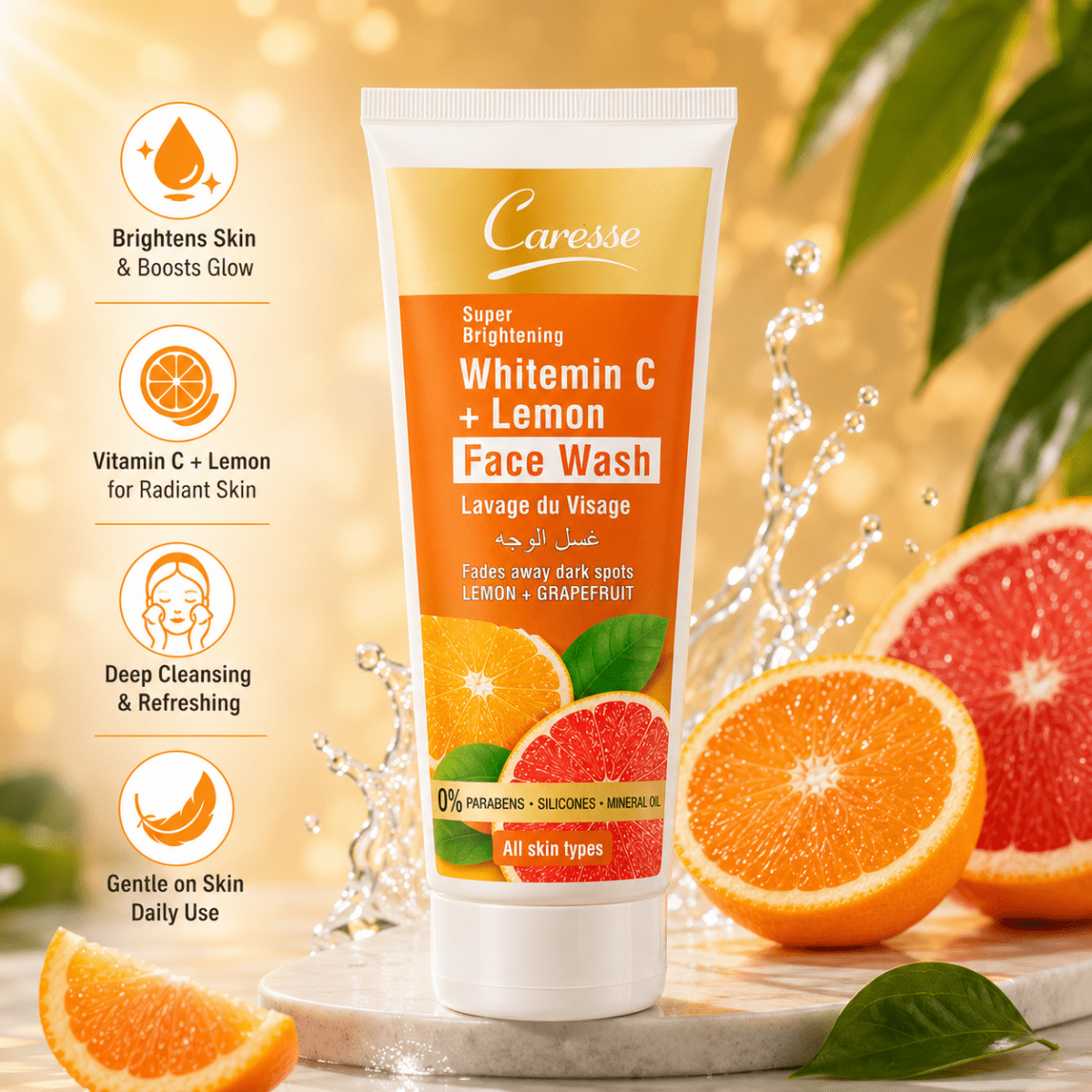 Best Whitemin C + Lemon Facewash Online In Pakistan - Caresse